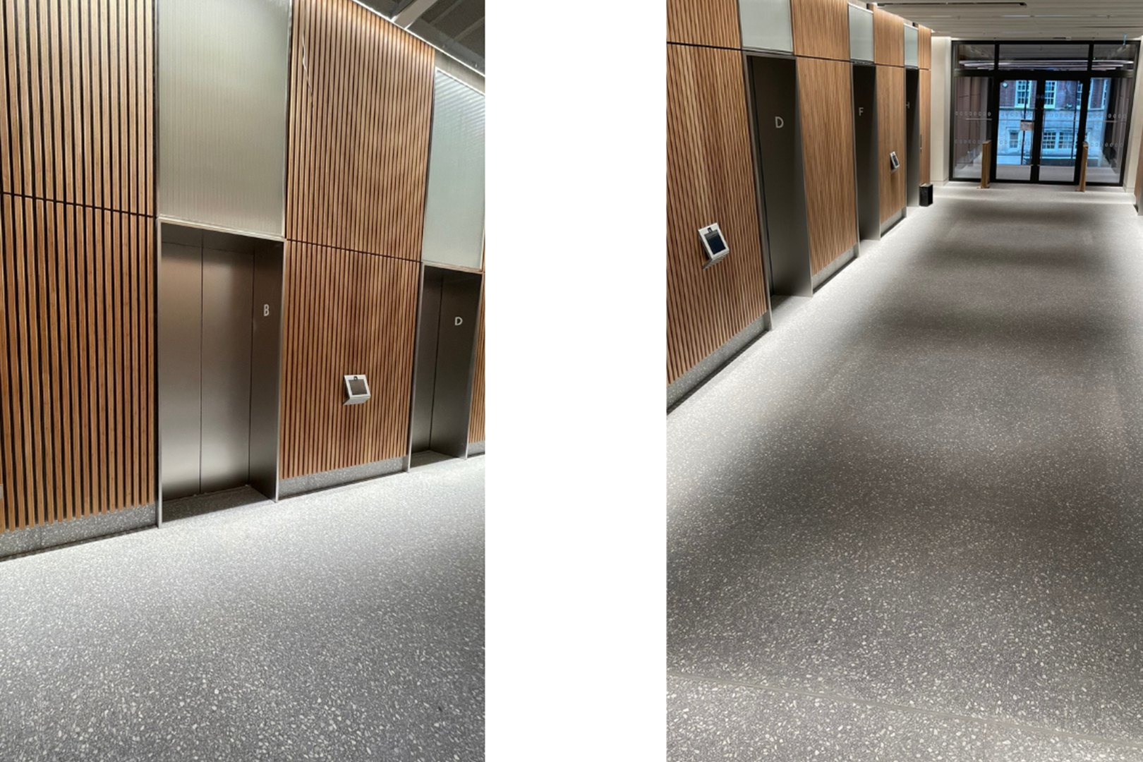 Bespoke terrazzo flooring at 334 Oxford Street London