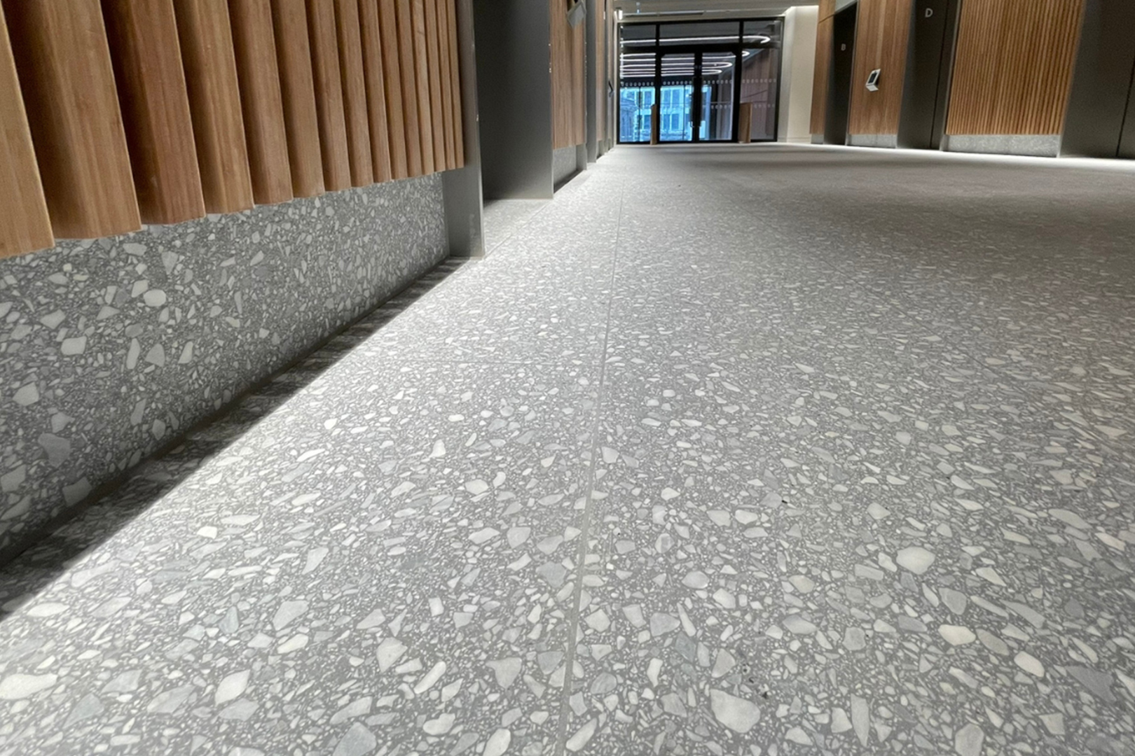 Bespoke terrazzo flooring at 334 Oxford Street London