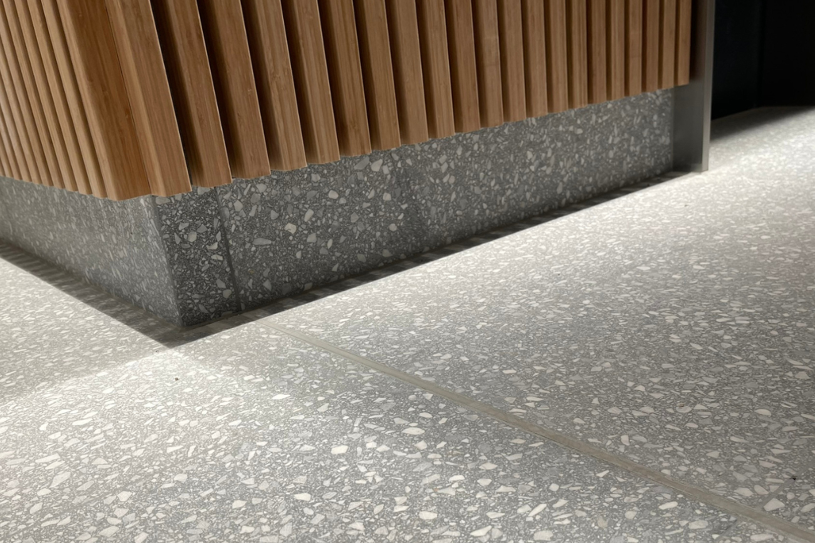 Bespoke terrazzo flooring at 334 Oxford Street London