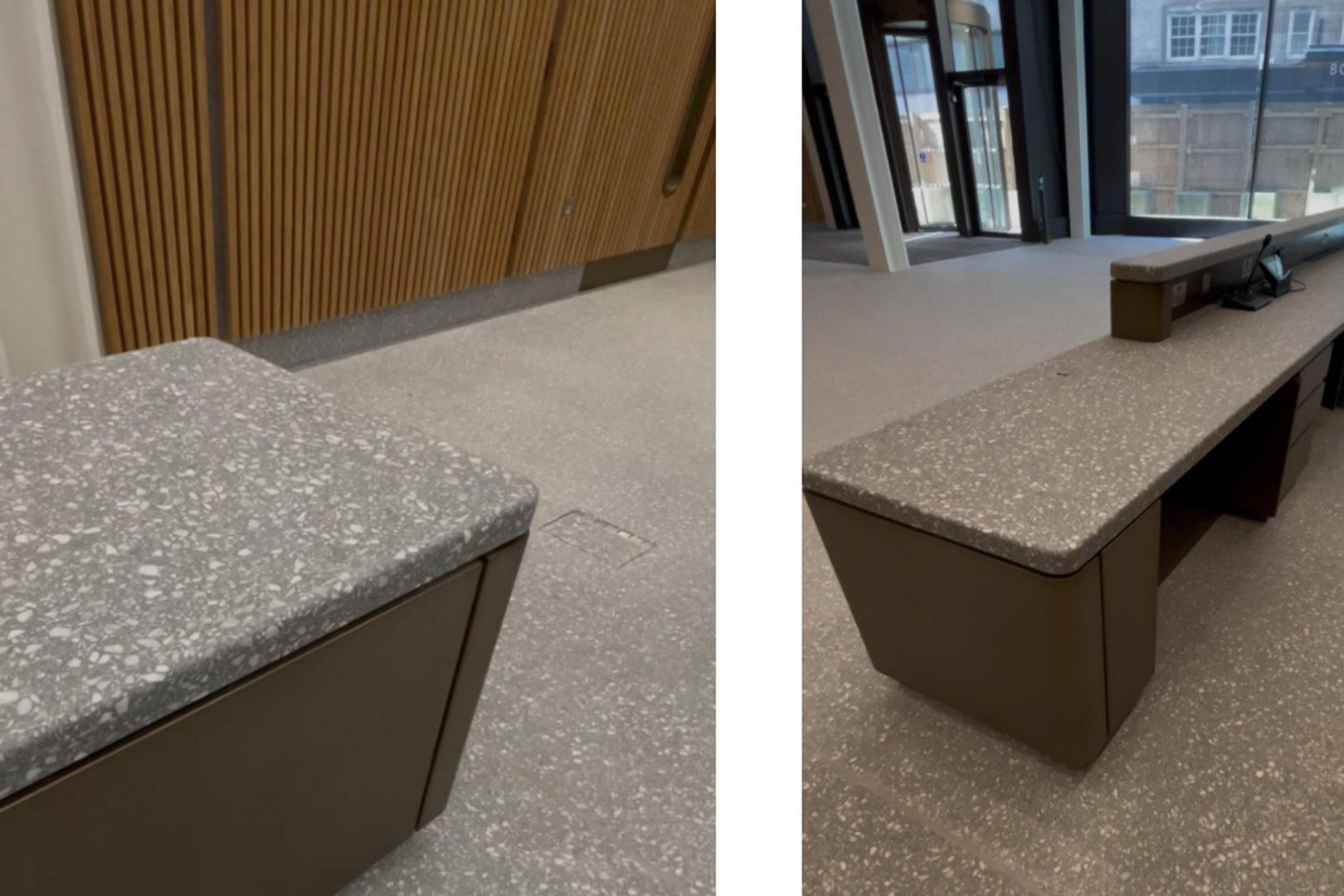 Bespoke terrazzo flooring at 334 Oxford Street London